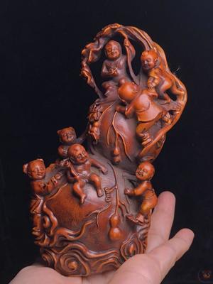鬼斧神工·福祿萬代｜回流老黃楊木雕，藏家必入的千金重器